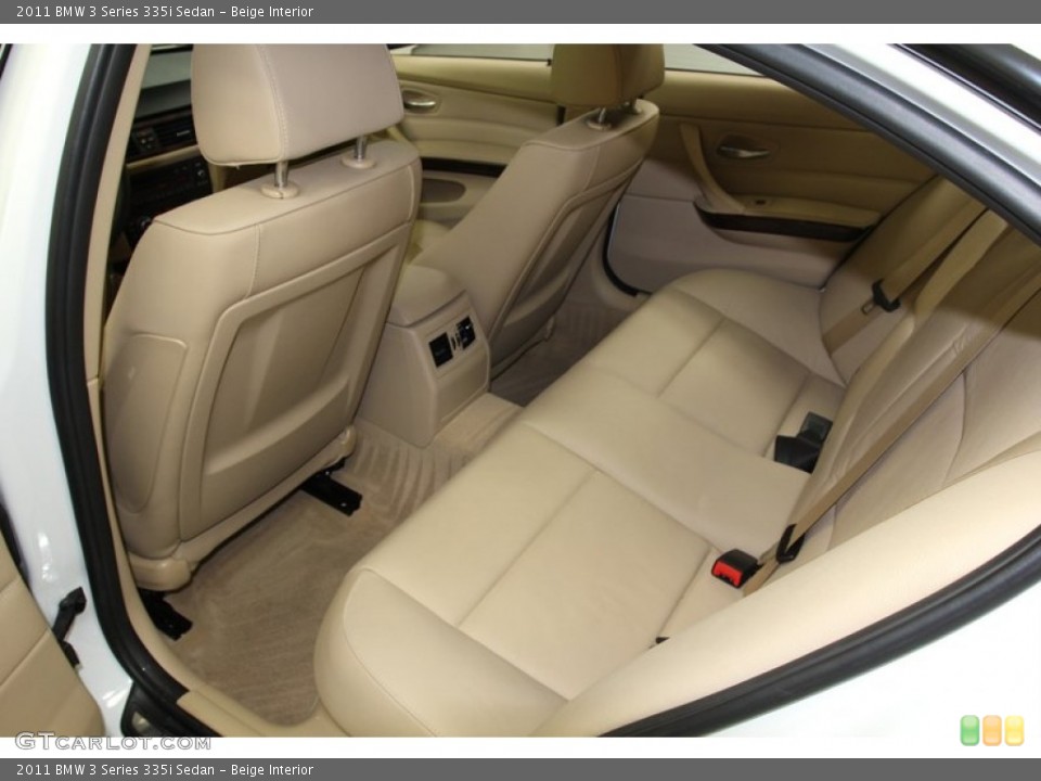 Beige Interior Rear Seat for the 2011 BMW 3 Series 335i Sedan #78026673