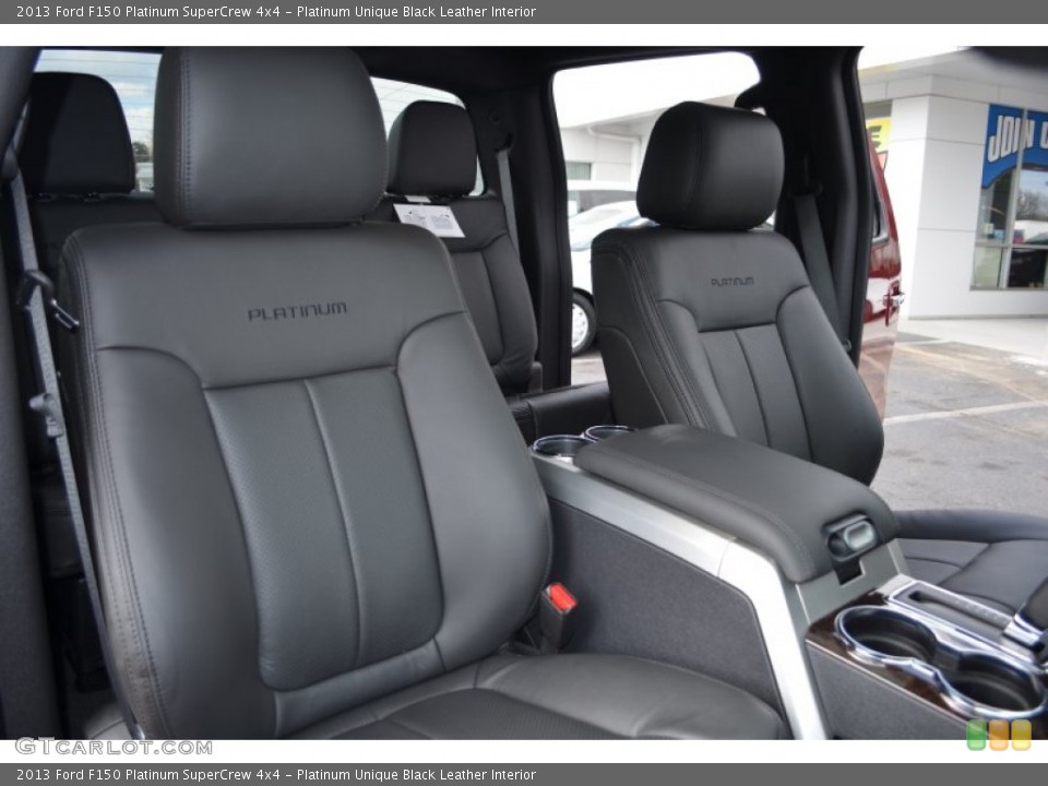 Platinum Unique Black Leather Interior Front Seat for the 2013 Ford F150 Platinum SuperCrew 4x4 #78026697