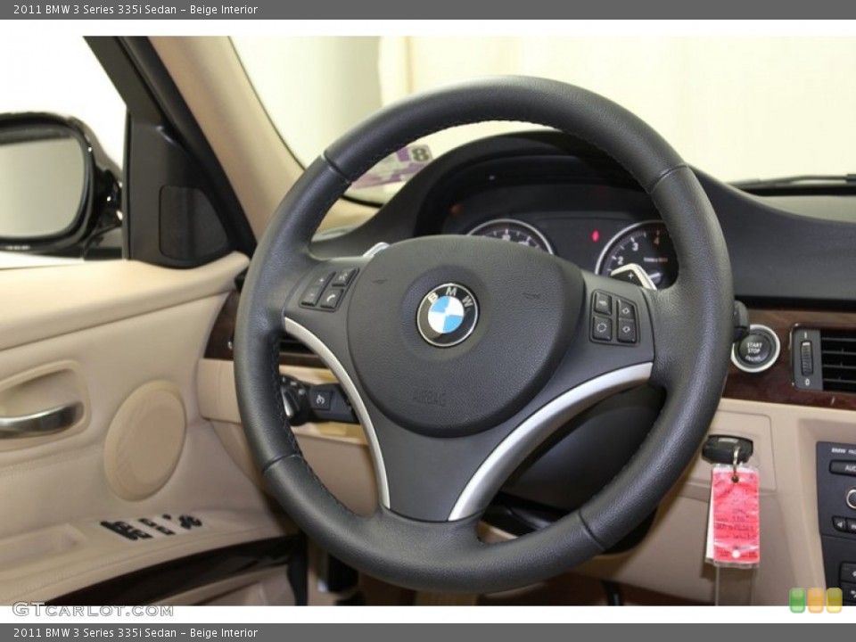 Beige Interior Steering Wheel for the 2011 BMW 3 Series 335i Sedan #78026700