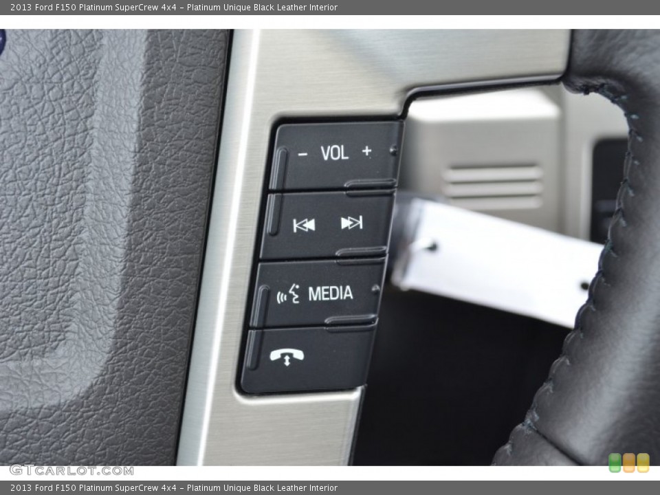 Platinum Unique Black Leather Interior Controls for the 2013 Ford F150 Platinum SuperCrew 4x4 #78026836