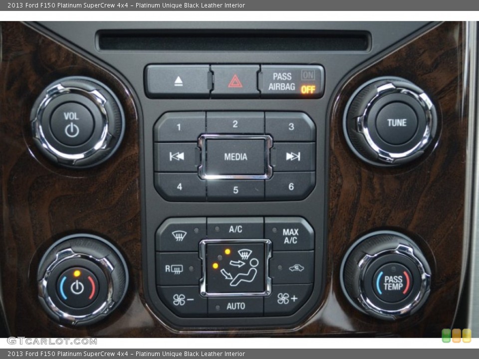 Platinum Unique Black Leather Interior Controls for the 2013 Ford F150 Platinum SuperCrew 4x4 #78026983