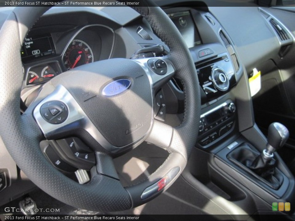 ST Performance Blue Recaro Seats Interior Steering Wheel for the 2013 Ford Focus ST Hatchback #78026994