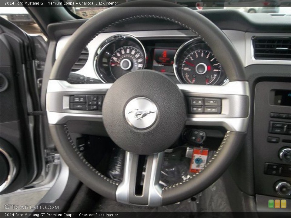 Charcoal Black Interior Steering Wheel for the 2014 Ford Mustang GT Premium Coupe #78027024