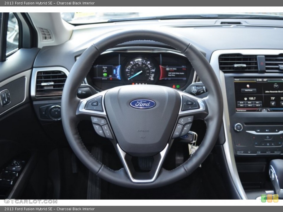 Charcoal Black Interior Steering Wheel for the 2013 Ford Fusion Hybrid SE #78028305