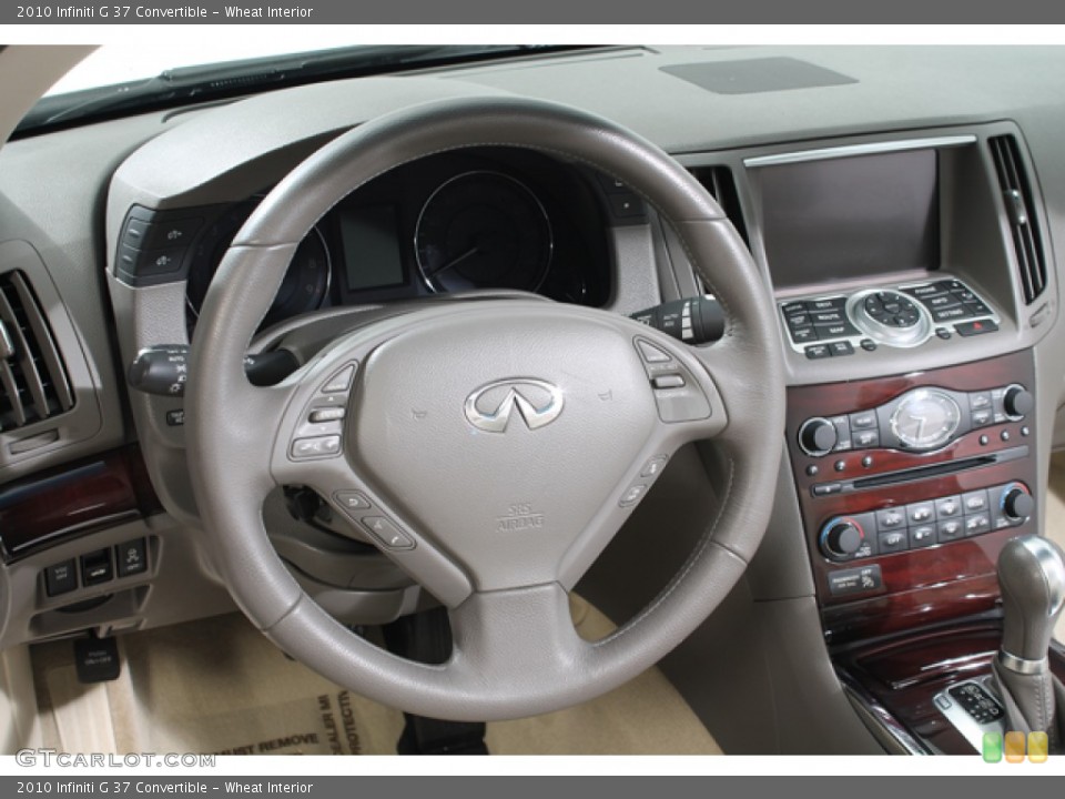 Wheat Interior Steering Wheel for the 2010 Infiniti G 37 Convertible #78028721