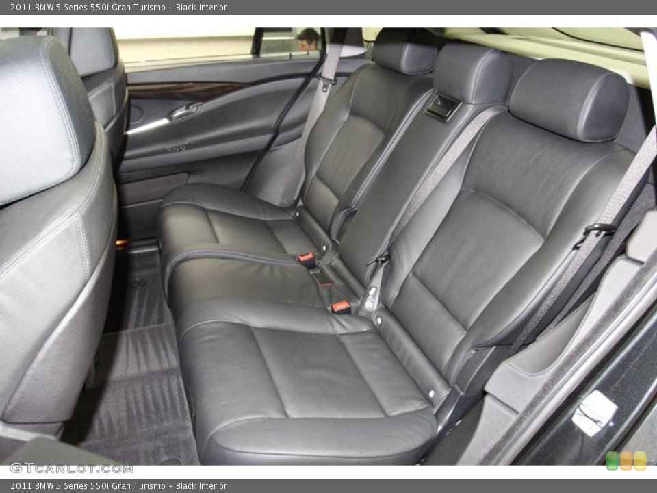 Black Interior Rear Seat for the 2011 BMW 5 Series 550i Gran Turismo #78029136