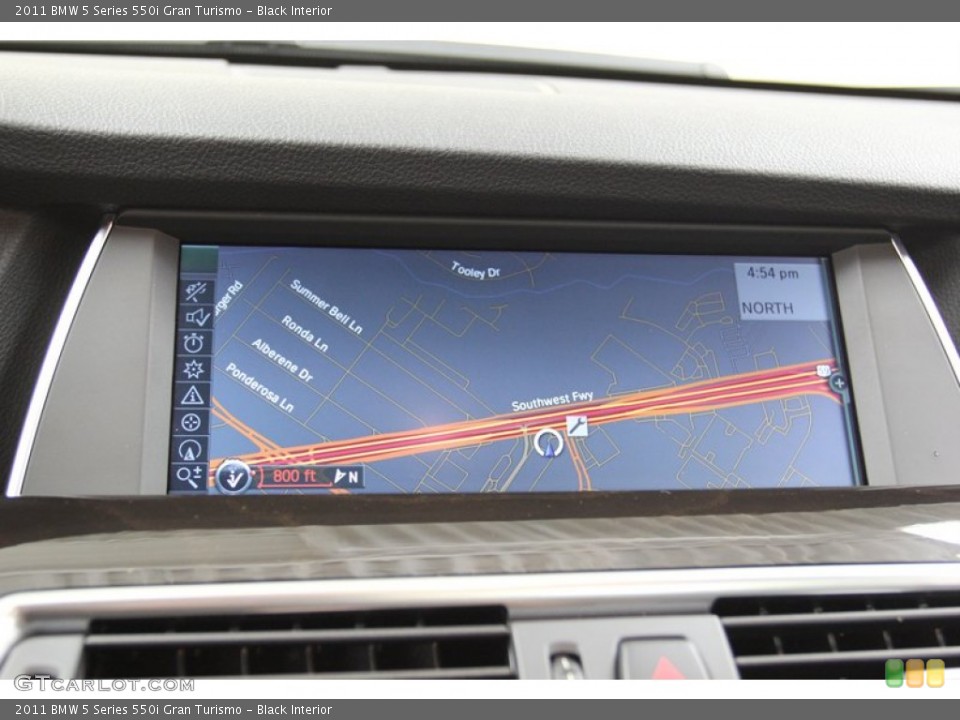 Black Interior Navigation for the 2011 BMW 5 Series 550i Gran Turismo #78029301