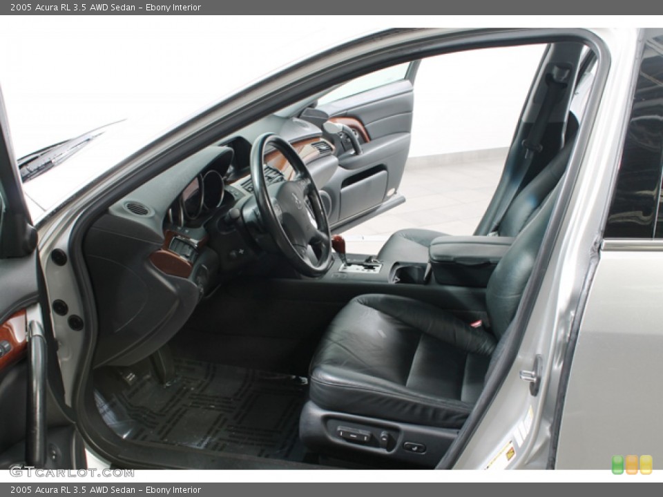 Ebony Interior Front Seat for the 2005 Acura RL 3.5 AWD Sedan #78029928
