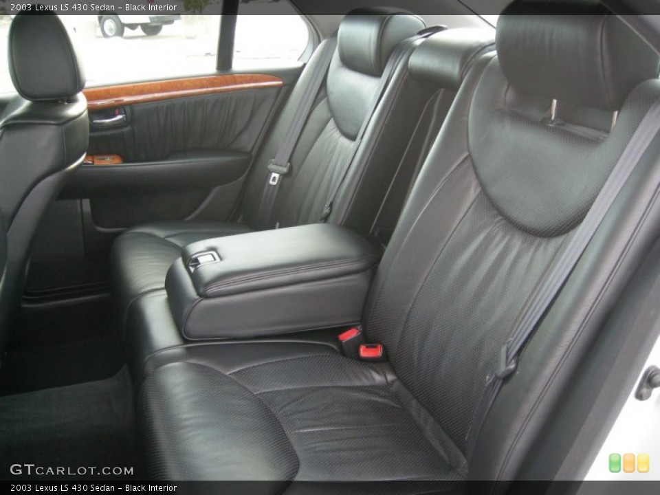 Black Interior Rear Seat for the 2003 Lexus LS 430 Sedan #78031470
