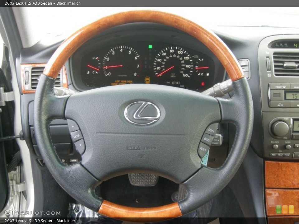 Black Interior Steering Wheel for the 2003 Lexus LS 430 Sedan #78031509