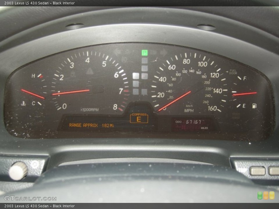 Black Interior Gauges for the 2003 Lexus LS 430 Sedan #78031527