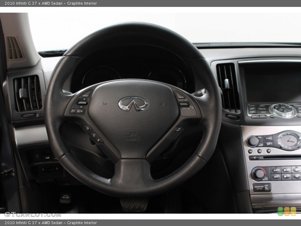 Graphite Interior Steering Wheel for the 2010 Infiniti G 37 x AWD Sedan #78032228