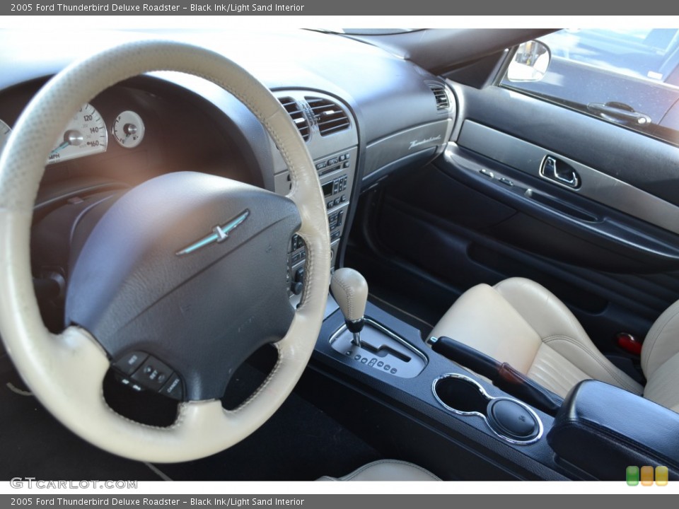 Black Ink/Light Sand Interior Steering Wheel for the 2005 Ford Thunderbird Deluxe Roadster #78033154