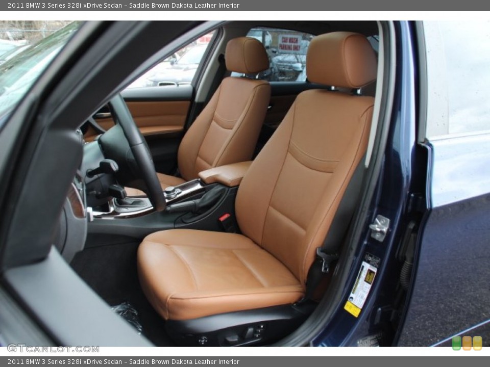 Saddle Brown Dakota Leather Interior Front Seat for the 2011 BMW 3 Series 328i xDrive Sedan #78035818