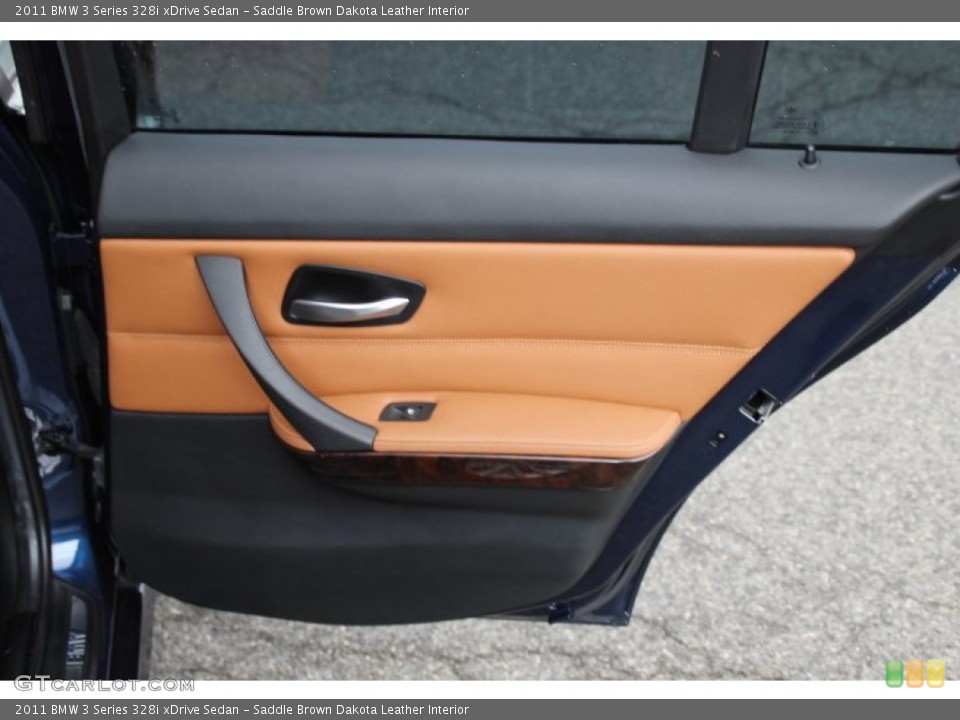 Saddle Brown Dakota Leather Interior Door Panel for the 2011 BMW 3 Series 328i xDrive Sedan #78036090