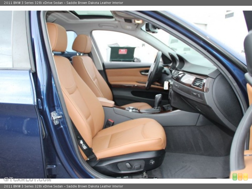 Saddle Brown Dakota Leather Interior Front Seat for the 2011 BMW 3 Series 328i xDrive Sedan #78036165