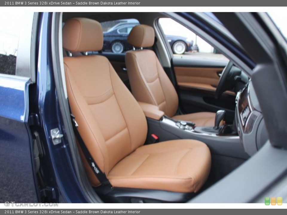Saddle Brown Dakota Leather Interior Front Seat for the 2011 BMW 3 Series 328i xDrive Sedan #78036189