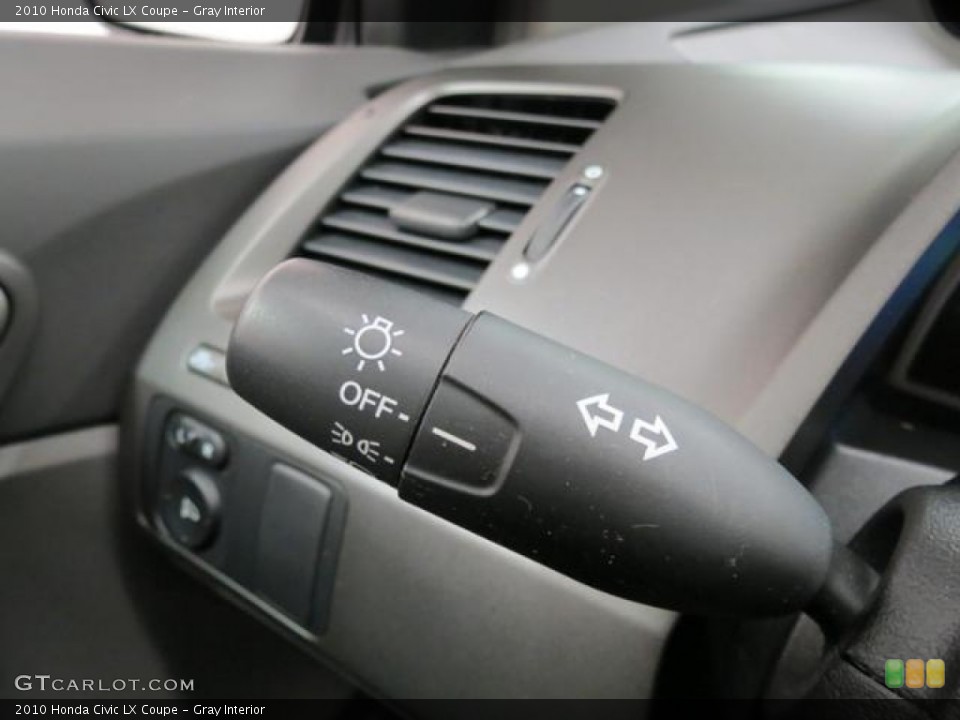 Gray Interior Controls for the 2010 Honda Civic LX Coupe #78040317