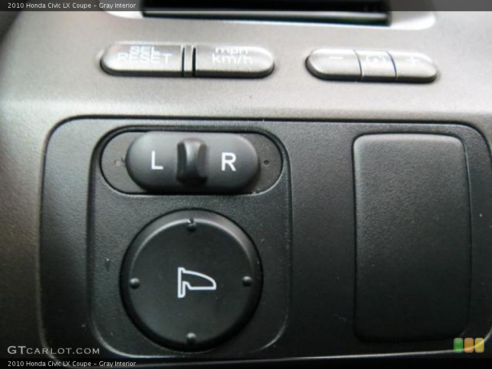 Gray Interior Controls for the 2010 Honda Civic LX Coupe #78040379