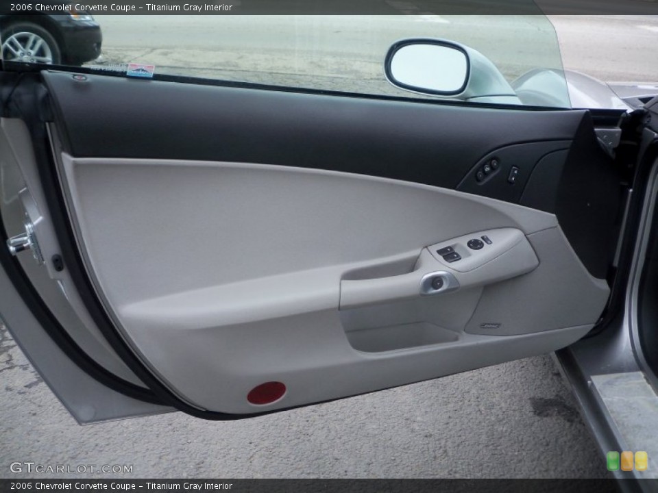 Titanium Gray Interior Door Panel for the 2006 Chevrolet Corvette Coupe #78040582