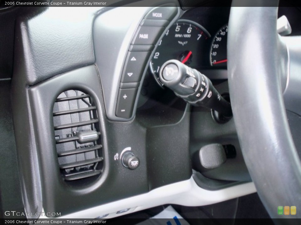 Titanium Gray Interior Controls for the 2006 Chevrolet Corvette Coupe #78040670