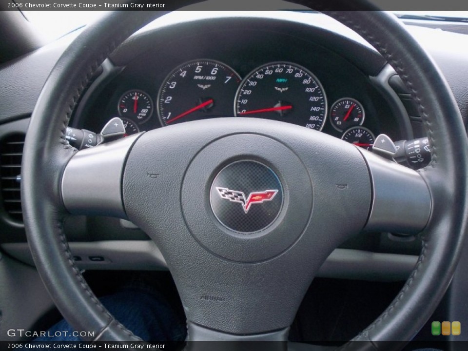 Titanium Gray Interior Steering Wheel for the 2006 Chevrolet Corvette Coupe #78040824