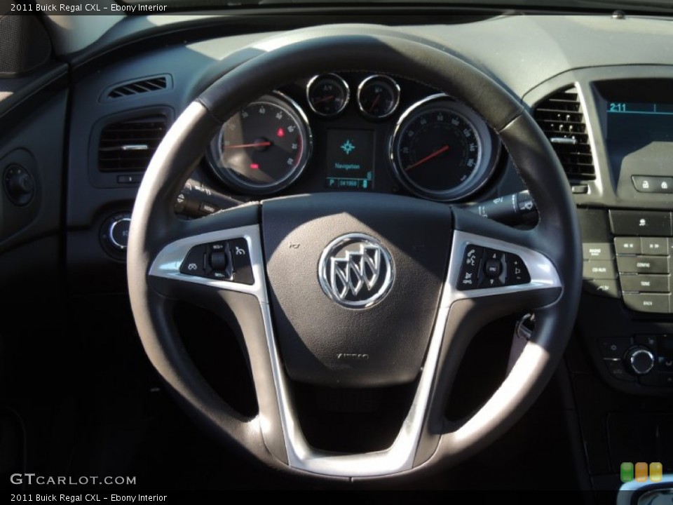Ebony Interior Steering Wheel for the 2011 Buick Regal CXL #78042462