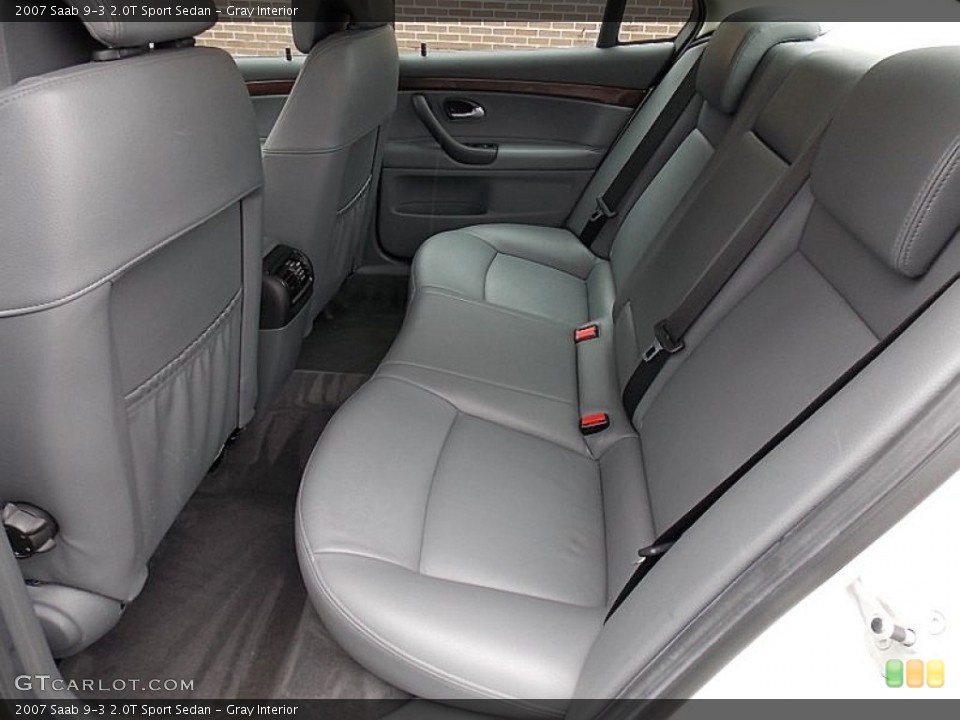Gray Interior Rear Seat for the 2007 Saab 9-3 2.0T Sport Sedan #78042945