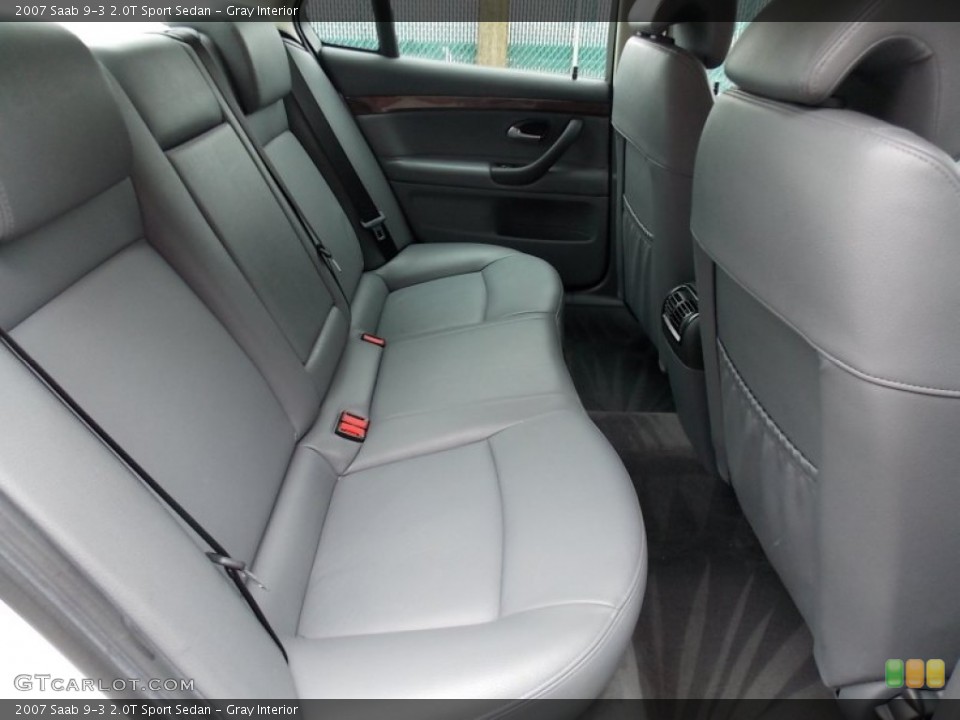 Gray Interior Rear Seat for the 2007 Saab 9-3 2.0T Sport Sedan #78042965