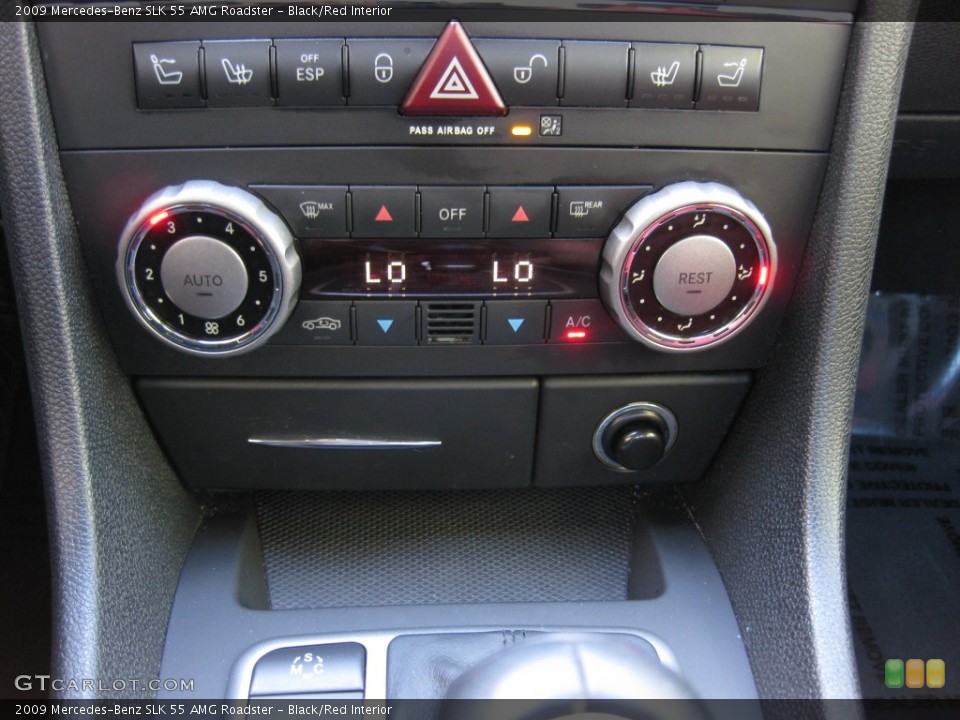 Black/Red Interior Controls for the 2009 Mercedes-Benz SLK 55 AMG Roadster #78045261