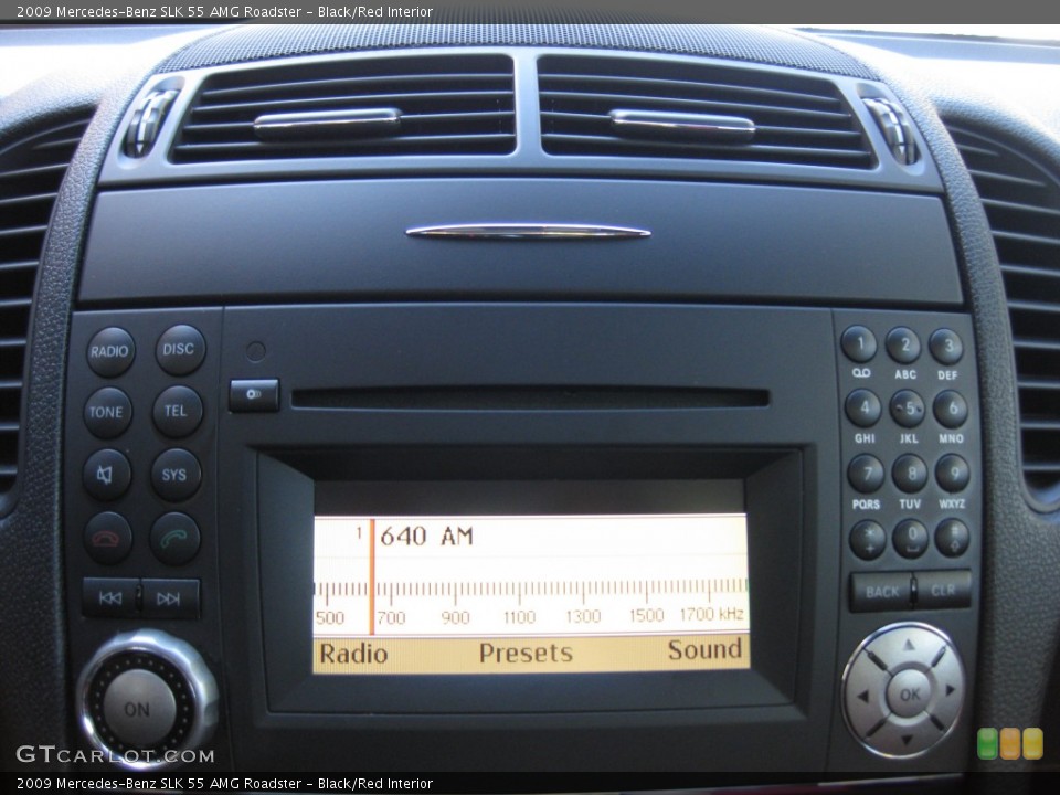Black/Red Interior Audio System for the 2009 Mercedes-Benz SLK 55 AMG Roadster #78045345