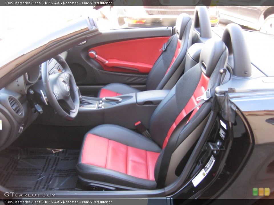 Black/Red Interior Photo for the 2009 Mercedes-Benz SLK 55 AMG Roadster #78045645