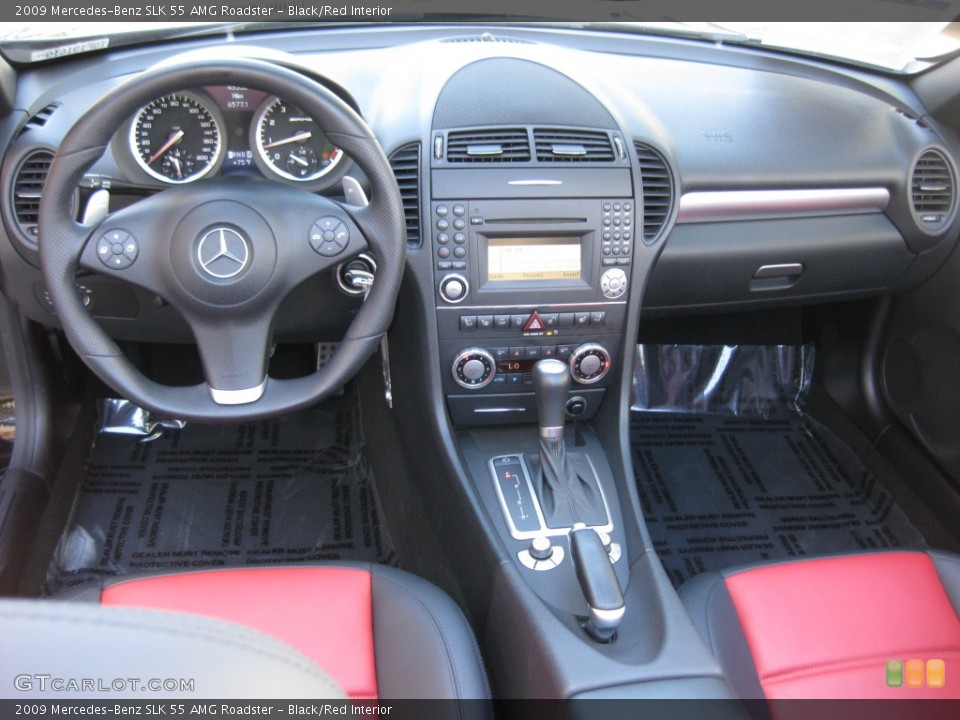 Black/Red Interior Dashboard for the 2009 Mercedes-Benz SLK 55 AMG Roadster #78045896