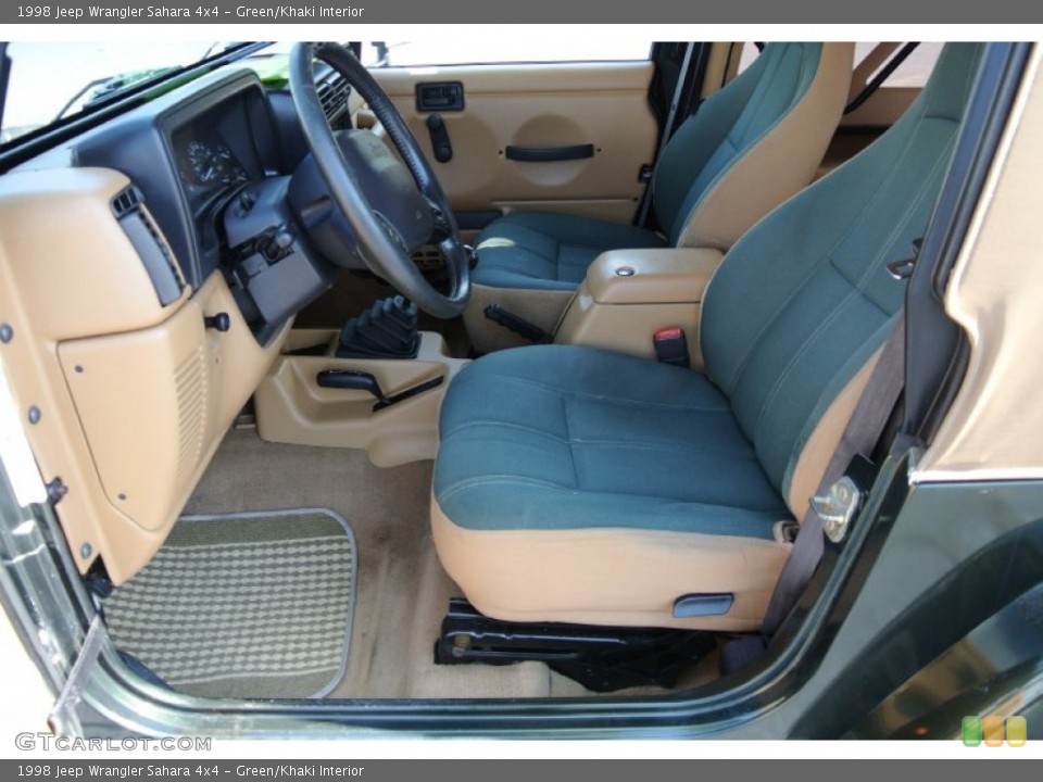 Green/Khaki Interior Photo for the 1998 Jeep Wrangler Sahara 4x4 #78049603