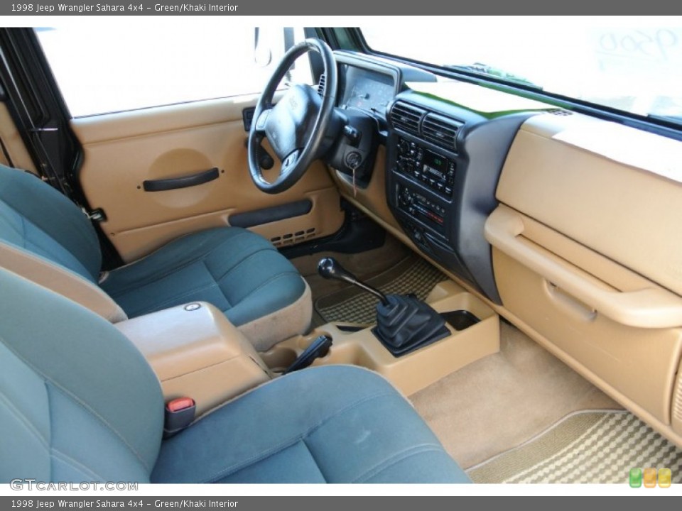 Green/Khaki Interior Dashboard for the 1998 Jeep Wrangler Sahara 4x4 #78049833
