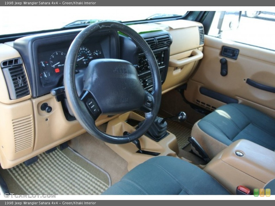 Green/Khaki Interior Prime Interior for the 1998 Jeep Wrangler Sahara 4x4 #78049894