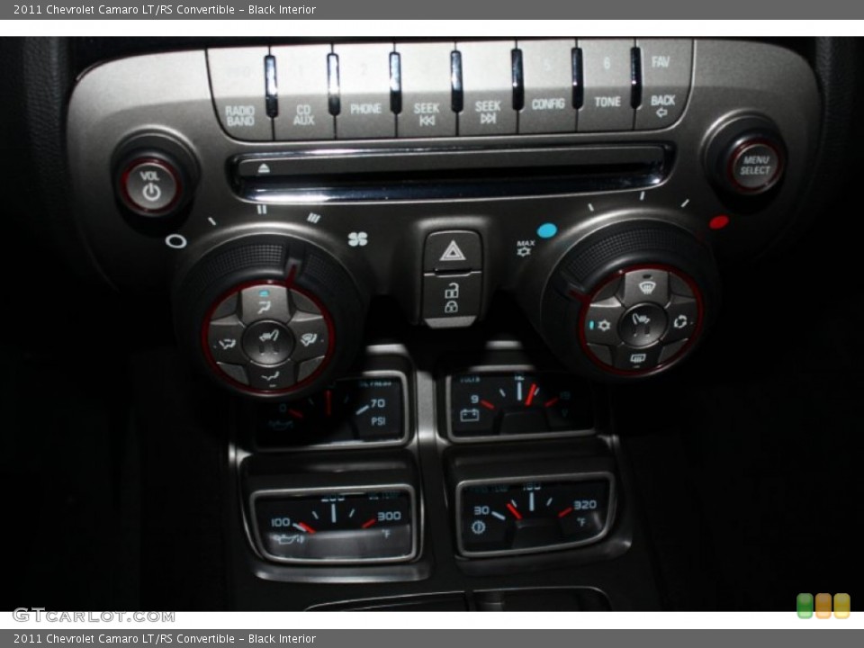 Black Interior Controls for the 2011 Chevrolet Camaro LT/RS Convertible #78051935