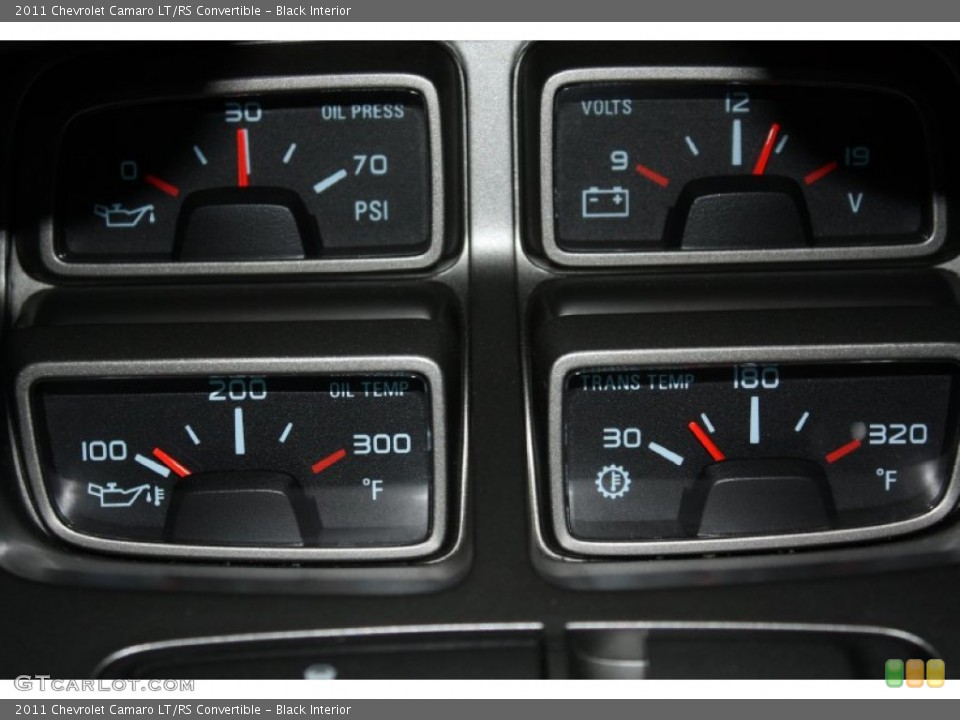 Black Interior Gauges for the 2011 Chevrolet Camaro LT/RS Convertible #78051973