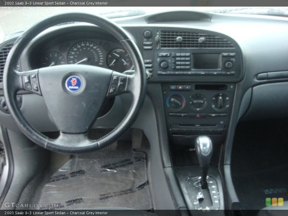 Charcoal Grey Interior Dashboard for the 2003 Saab 9-3 Linear Sport Sedan #78052075
