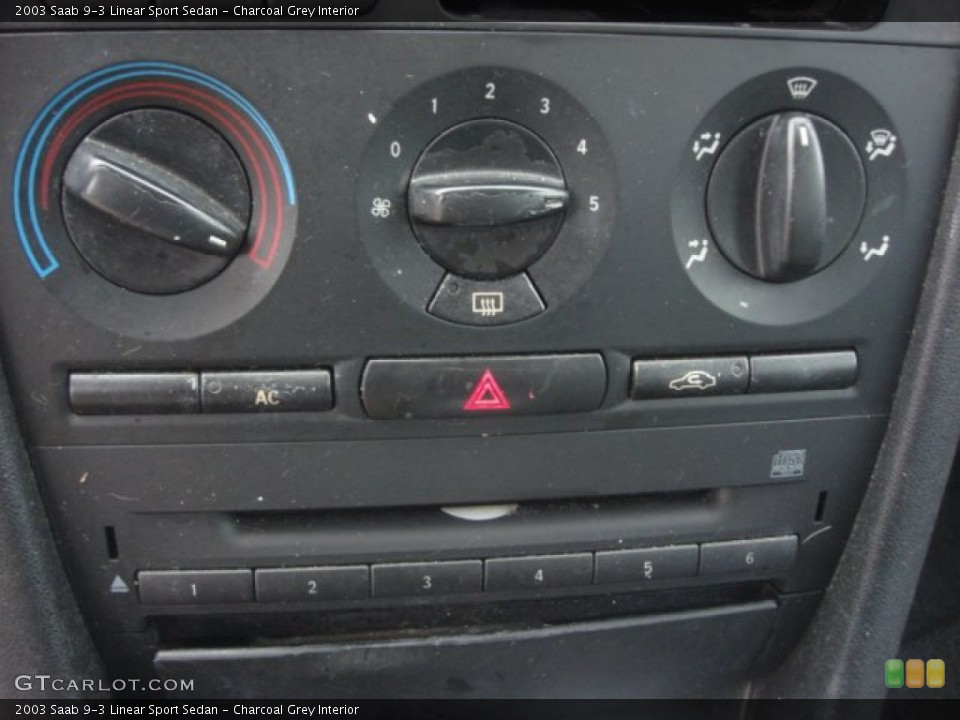 Charcoal Grey Interior Controls for the 2003 Saab 9-3 Linear Sport Sedan #78052155