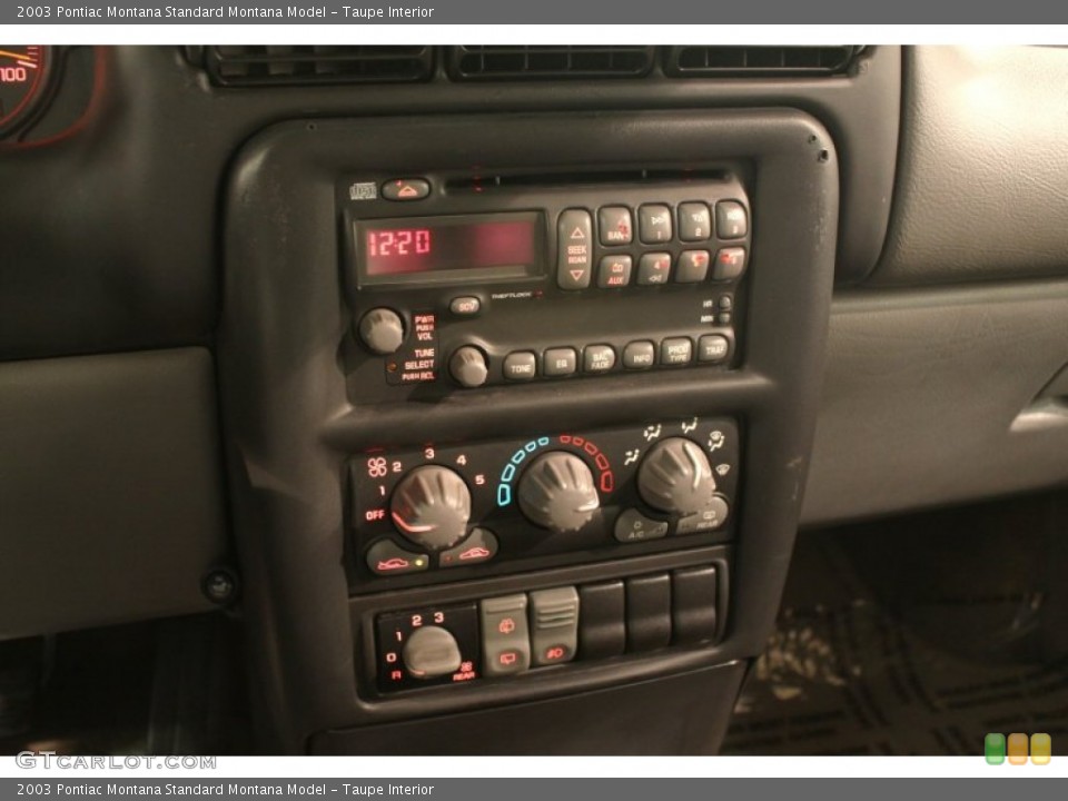 Taupe Interior Controls for the 2003 Pontiac Montana  #78054879