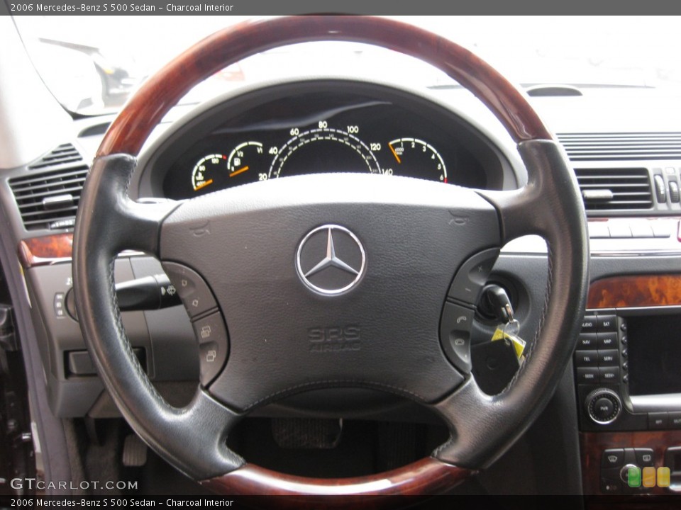 Charcoal Interior Steering Wheel for the 2006 Mercedes-Benz S 500 Sedan #78055163
