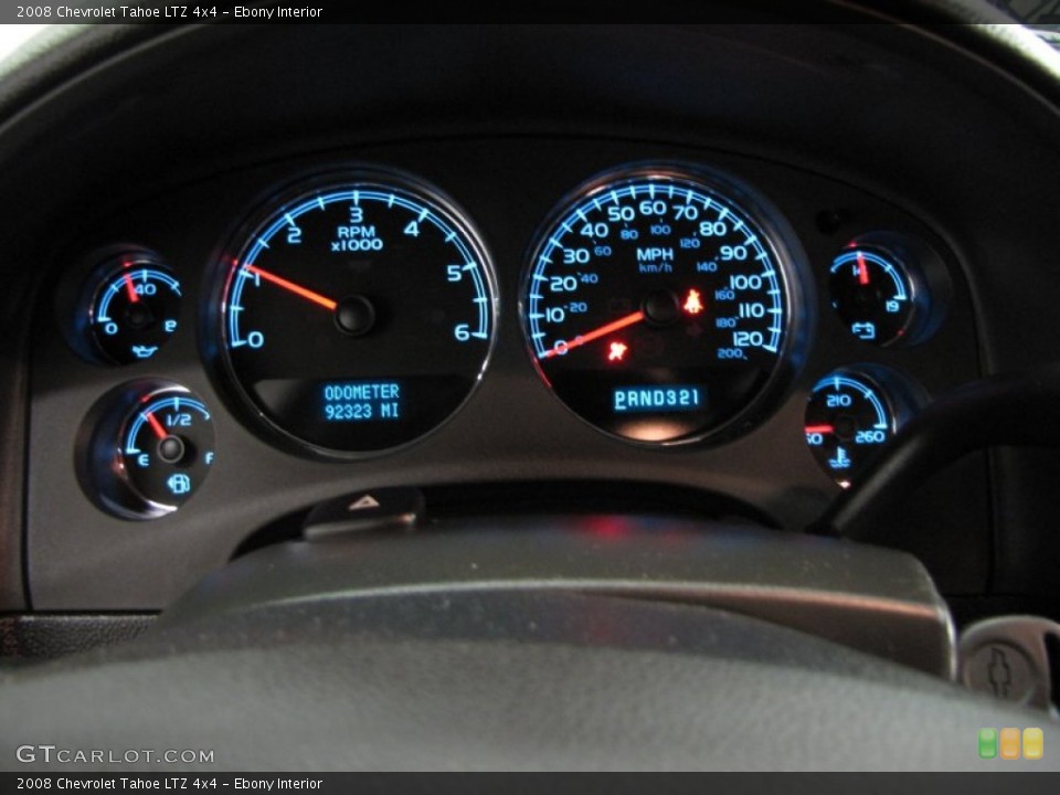 Ebony Interior Gauges for the 2008 Chevrolet Tahoe LTZ 4x4 #78055950
