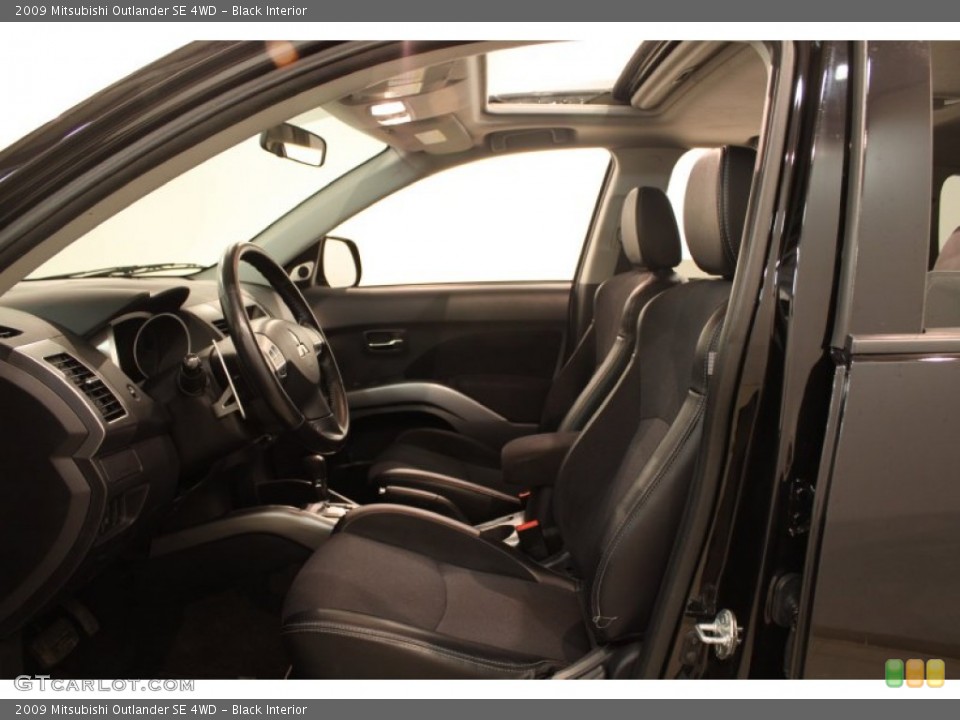Black Interior Front Seat for the 2009 Mitsubishi Outlander SE 4WD #78056505