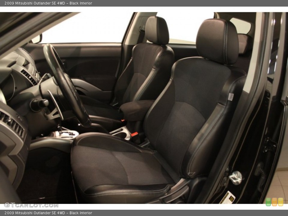 Black Interior Front Seat for the 2009 Mitsubishi Outlander SE 4WD #78056517