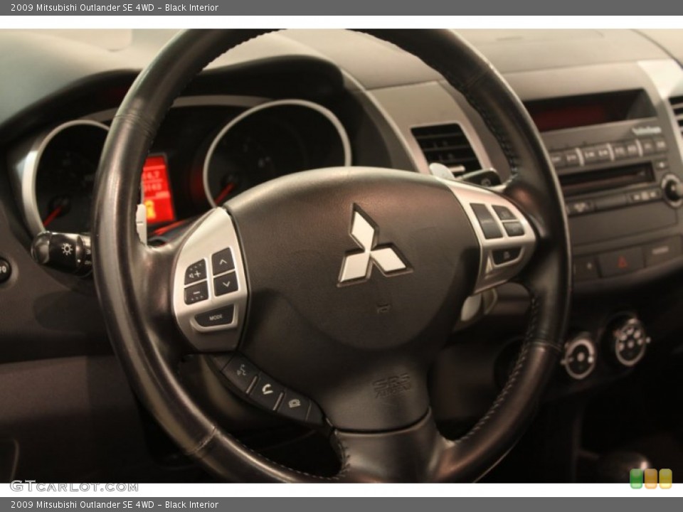Black Interior Steering Wheel for the 2009 Mitsubishi Outlander SE 4WD #78056529