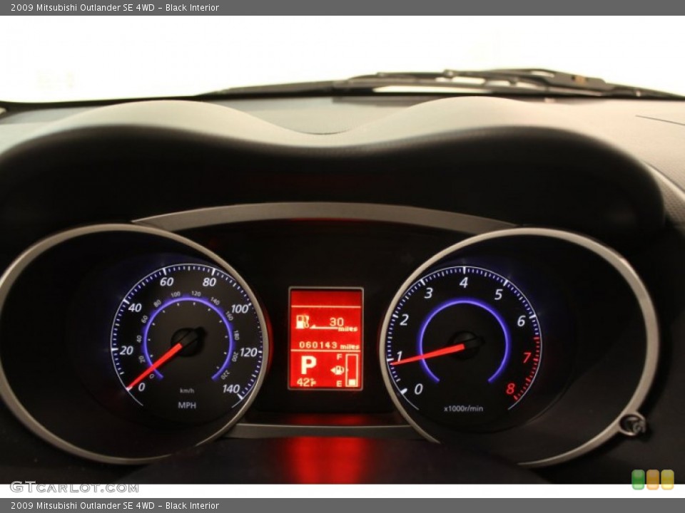 Black Interior Gauges for the 2009 Mitsubishi Outlander SE 4WD #78056538