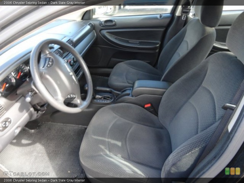 Dark Slate Gray Interior Front Seat for the 2006 Chrysler Sebring Sedan #78063750