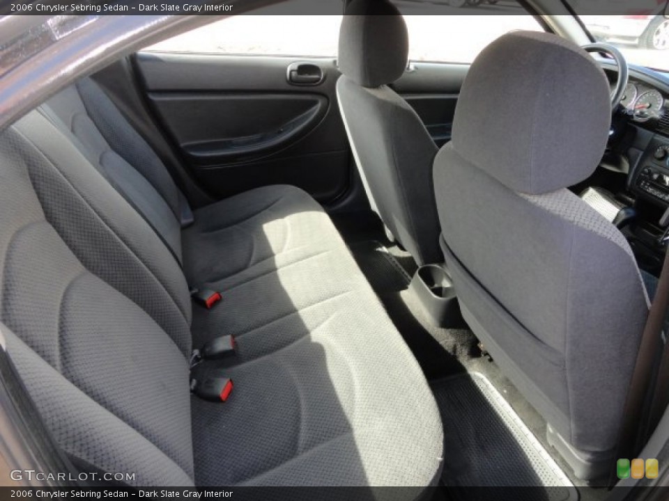 Dark Slate Gray Interior Rear Seat for the 2006 Chrysler Sebring Sedan #78063852