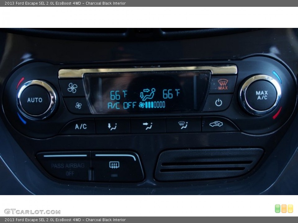 Charcoal Black Interior Controls for the 2013 Ford Escape SEL 2.0L EcoBoost 4WD #78066081